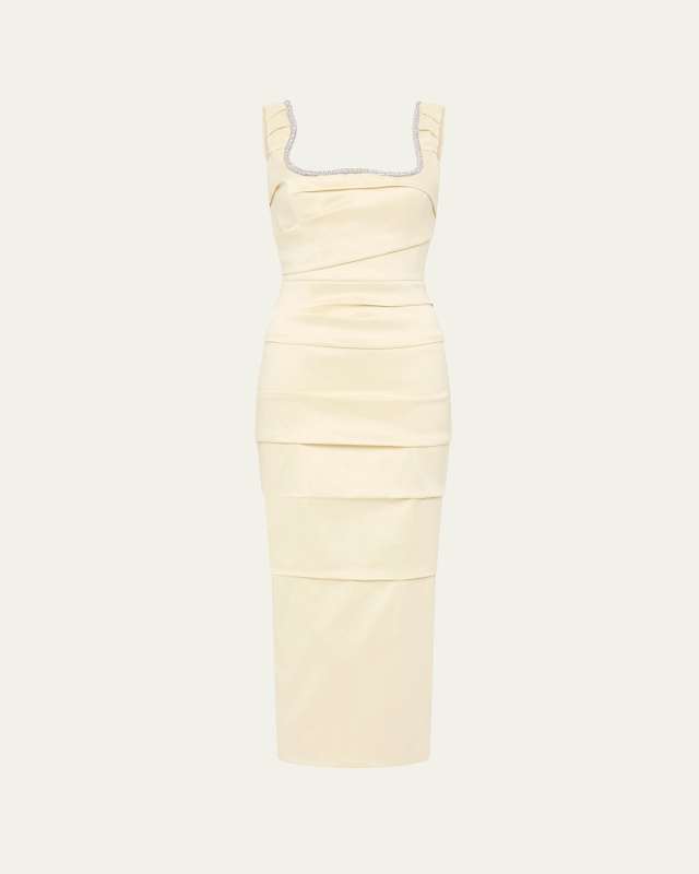 Onyx Crystal Midi Dress